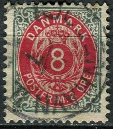 DANEMARK 1875 OBLITERE N° 24 (A)