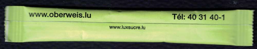 Luxembourg Sachet Sucre Sugar Oberweis