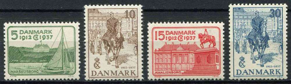 DANEMARK 1937 NEUF** MNH N° 249 à 252