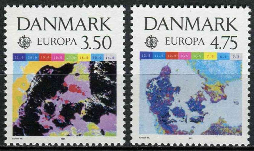 DANEMARK 1991 NEUF** MNH N° 1004 1005 europa