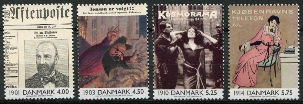 DANEMARK 2000 NEUF** MNH N° 1237 à 1240