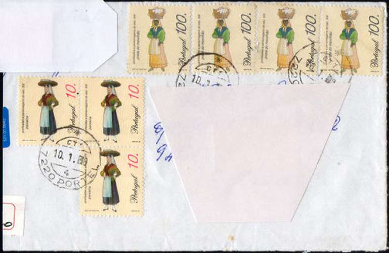 Portugal timbres sur lettre