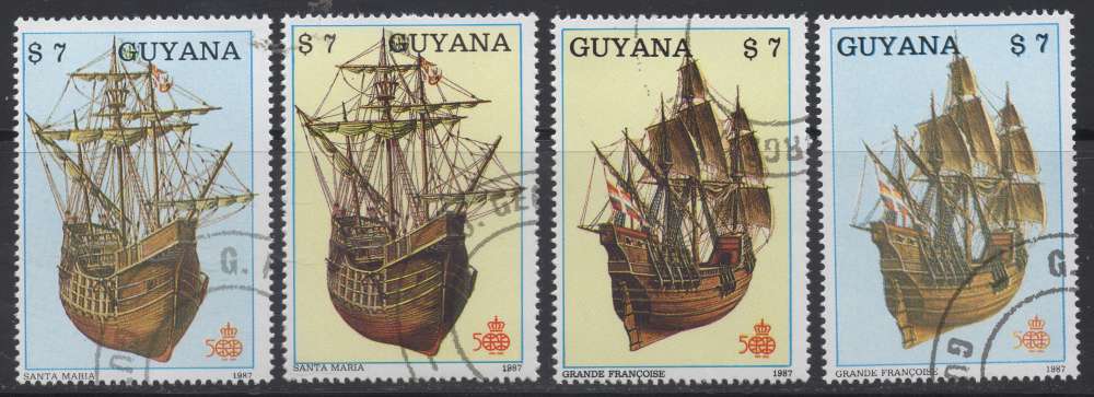 Guyana 1988 - Bateaux et grands voiliers