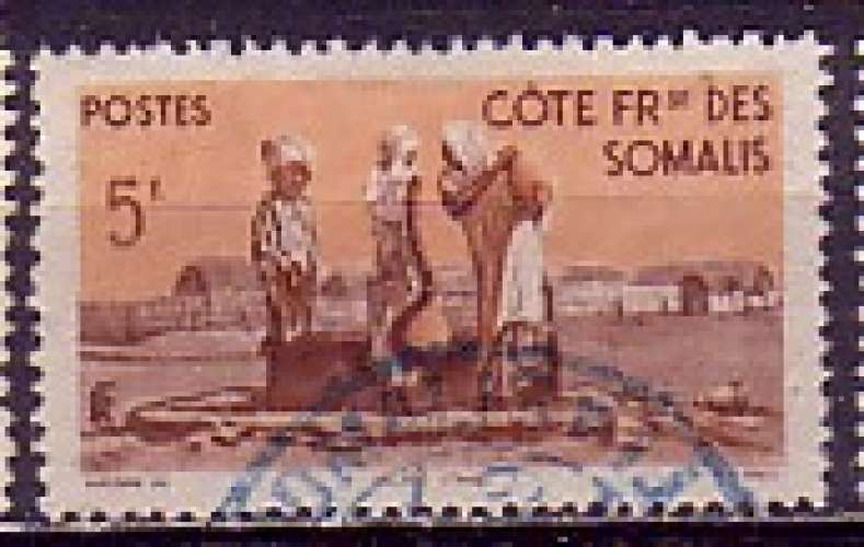 Côte des Somalis 1947  Y&T  277  oblitéré 