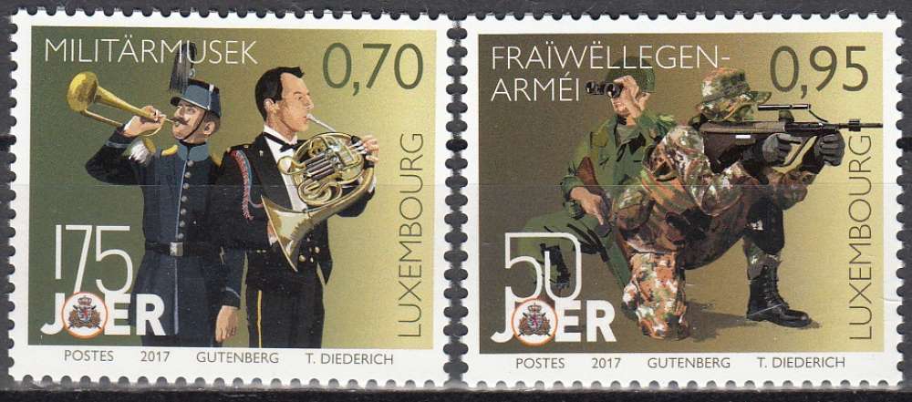 Luxembourg 2017 Musique militaire et armée des volontaires Neuf **