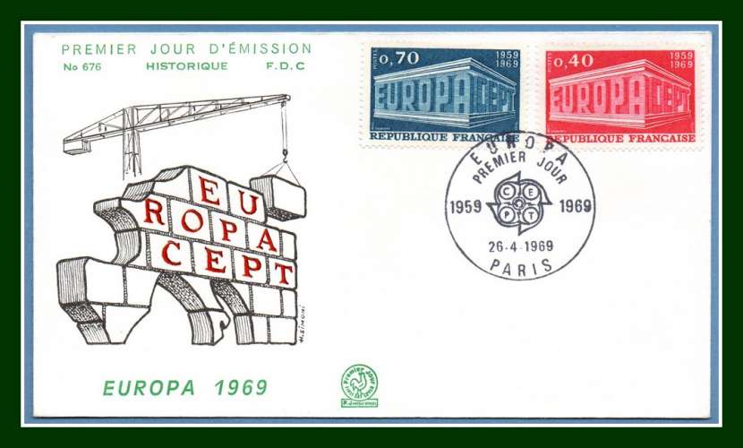 FDC Europa 1969 N° 1598 1599