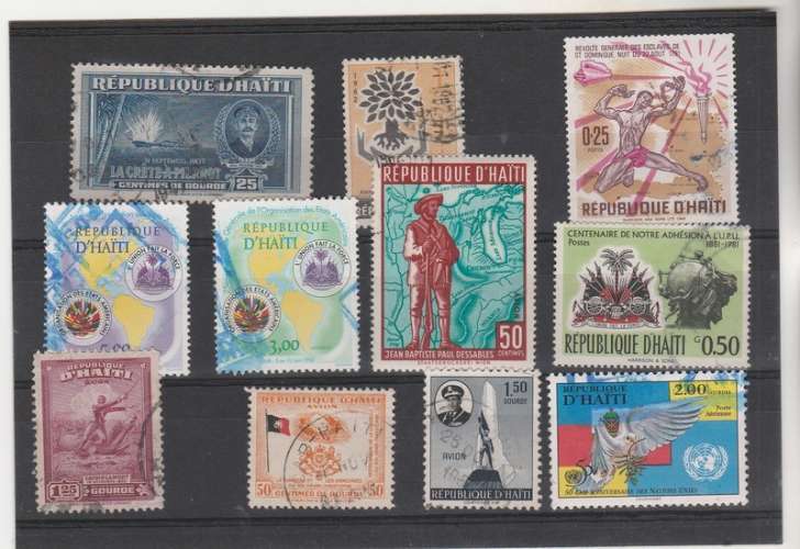 Haïti lot de 11 timbres O dont PA 