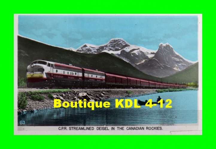 Gowen 63 - Train - loco diesel dans les Rocheuses Canadiennes - Canada