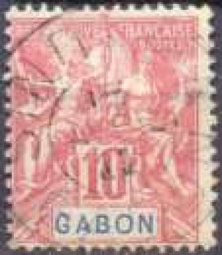 Gabon 20 oblitéré