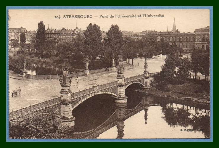 CPA Strasbourg Pont de l' Université non écrite TB