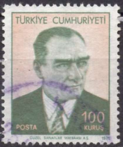 4631N - Y&T n° 1985 - oblitéré - Kemal Atatürk - 1971 - Turquie