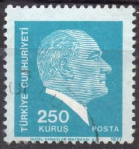 4855N - Y&T n° 2190 - oblitéré - Kemal Atatürk - 1977 - Turquie