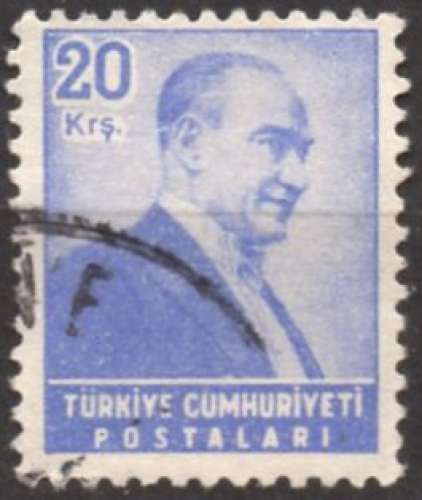 5001N - Y&T n° 1275 - oblitéré - Atatürk - 1955/56 - Turquie