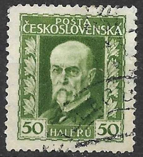 Tchecoslovaquie 1925 Y&T 193 oblitéré - Président Masaryk 