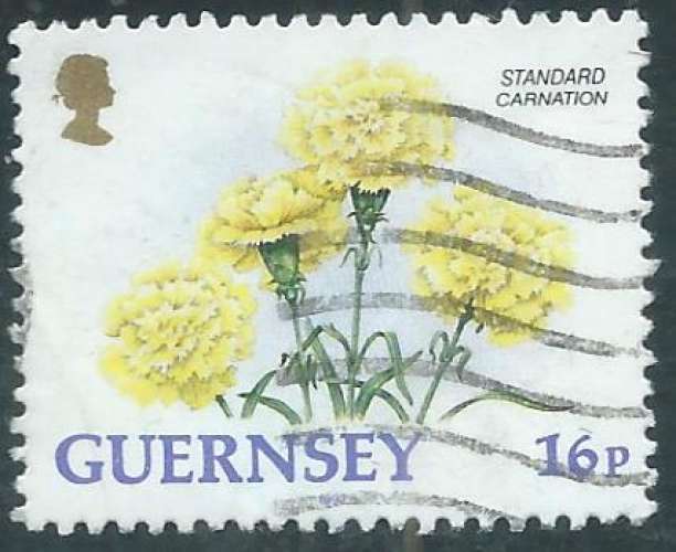 Guernesey - Y&T 0569 (o) - Fleurs -