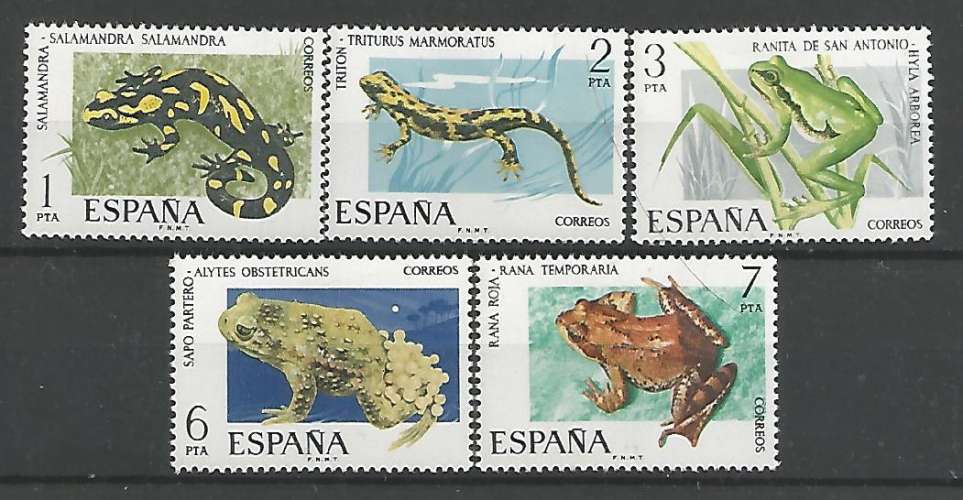 Espagne - 1975 - Animaux Amphibies - Tp n° 1916 / 20 - Neuf **