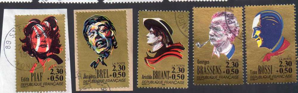 FRANCE 1990 OBL ROND N° 2649-51-52-53-54 