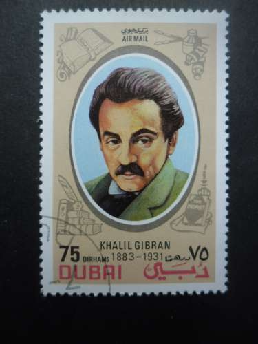 DUBAI poste aérienne N°88A Khalil Gibran oblitéré