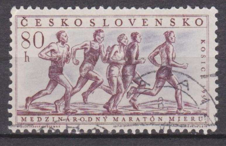 Tchécoslovaquie 1956 YT 857A Obl Marathon de Kosice