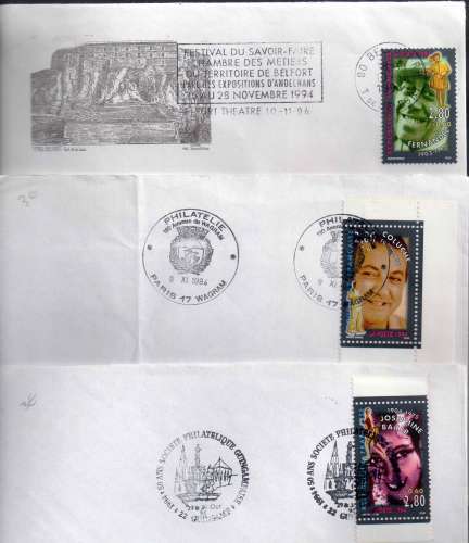 LETTRES FRANCE DALLAY N°2892-93-96 DATE D'EPOQUE