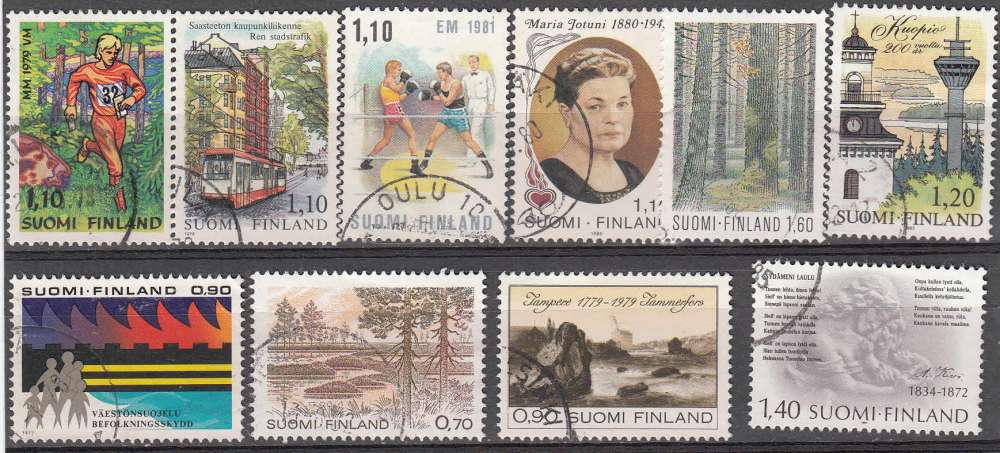 Finlande petit lot de 10 timbres oblitérés  (2)