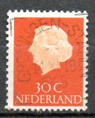 Pays-Bas Yvert N°604 Oblitéré 1953 Reine JULIANA  30c