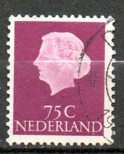 Pays-Bas Yvert N°609 Oblitéré 1953 Reine JULIANA  75c