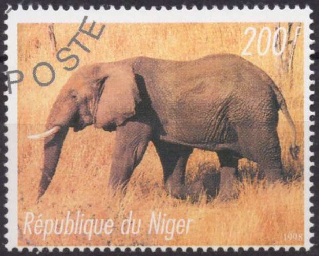 C169N - Y&T n° ??? - oblitéré - Eléphant - 1998 - Niger