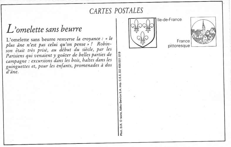 Robinson - L'omelette sans beurre (reproduction)