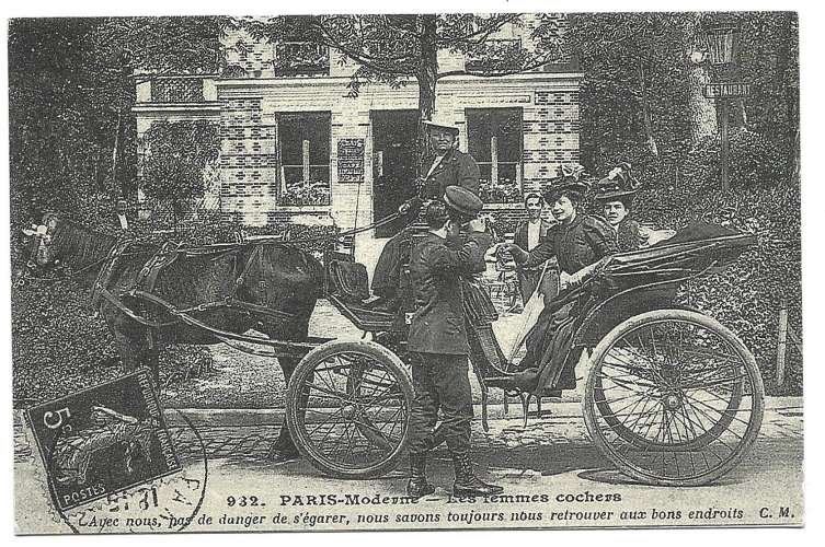 Paris Moderne - Les femmes cochers (reproduction)