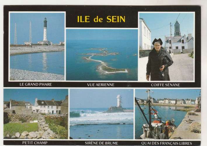 cpm  29  Ile de Sein ( multivues ) Phare