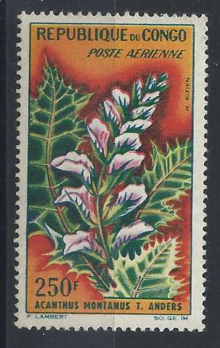 Congo PA N° 9* (MH) 1963 - Fleurs 