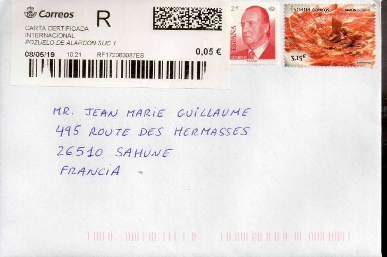 LETTRE ESPAGNE VOIR SCAN