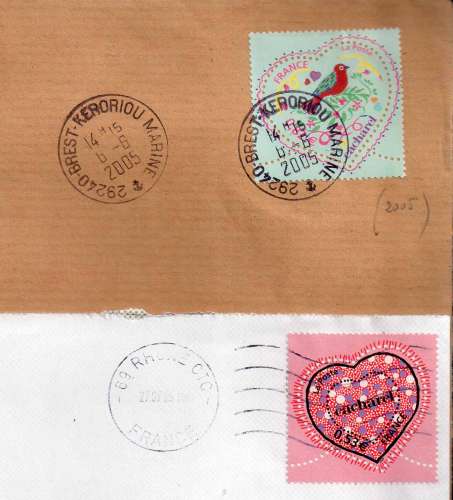  2 LETTRES  FRANCE COEUR 2005      VOIR SCAN