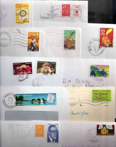  15 LETTRES  FRANCE 2005 MAURY      COTE 12      VOIR 2 SCANS