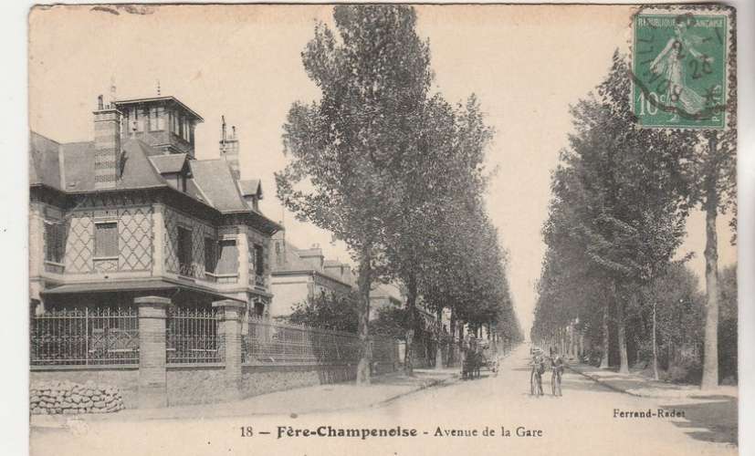 cpa  51 Fère-Champenoise Avenue de la Gare 