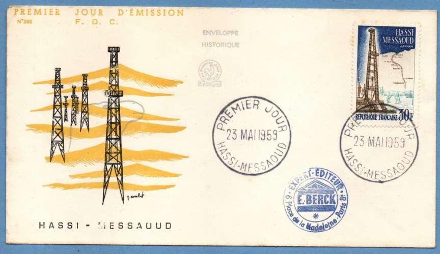 FDC N° 1205 Hassi Messaoud 1959 