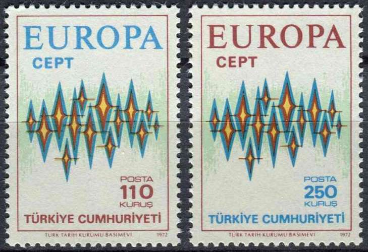 TURQUIE 1972 NEUF** MNH N° 2024 2025 europa