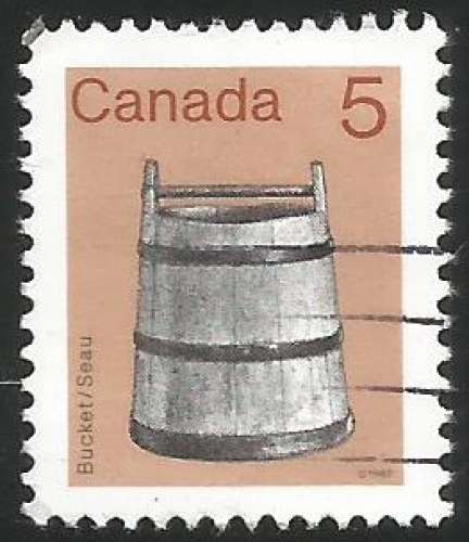 Canada - 1982 - Y&T n° 821 - Obli. - Seau - Objets du patrimoine - Série courante