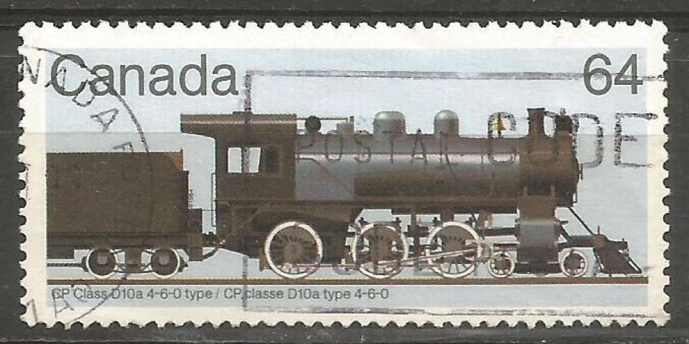 Canada - 1984 - Y&T n° 898 - Obli. - Locomotives - CP classe D10a type 4-6-0