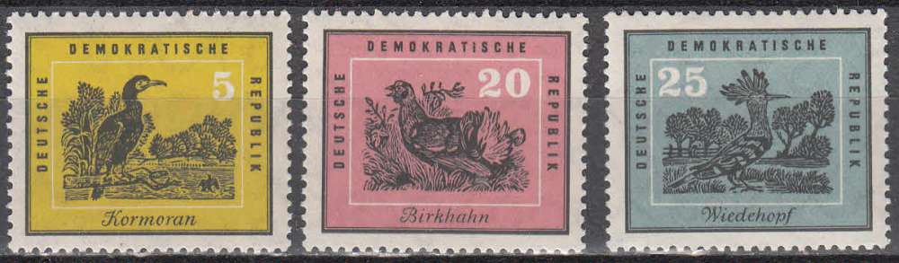 RDA 1959   3 timbres oiseaux  N**