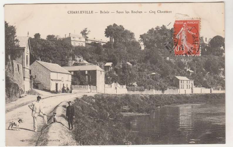 cpa 08 Charleville Sous les Roches Coq Chantant