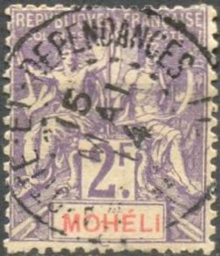 Mohéli 15 oblitéré