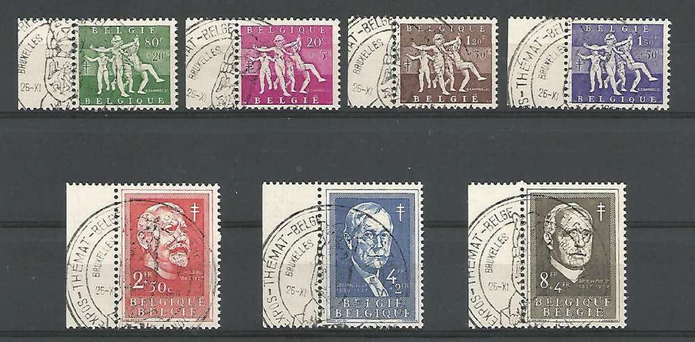 Belgique - 1955 - Ier Jour - Antituberculeux - Tp n° 979 / 85 Oblitéré