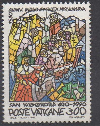 Vatican 1990 - Y & T : 0875 - Saint Willibrord