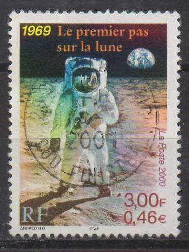 France 2000 - Y & T : 3355 - premiers pas sur la lune