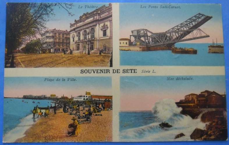 34-SETE vues diverses , écrite au verso