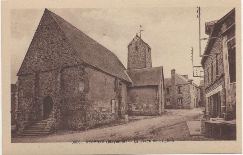 France CPSM 53 - Gesvres : 6 vues différentes du bourg