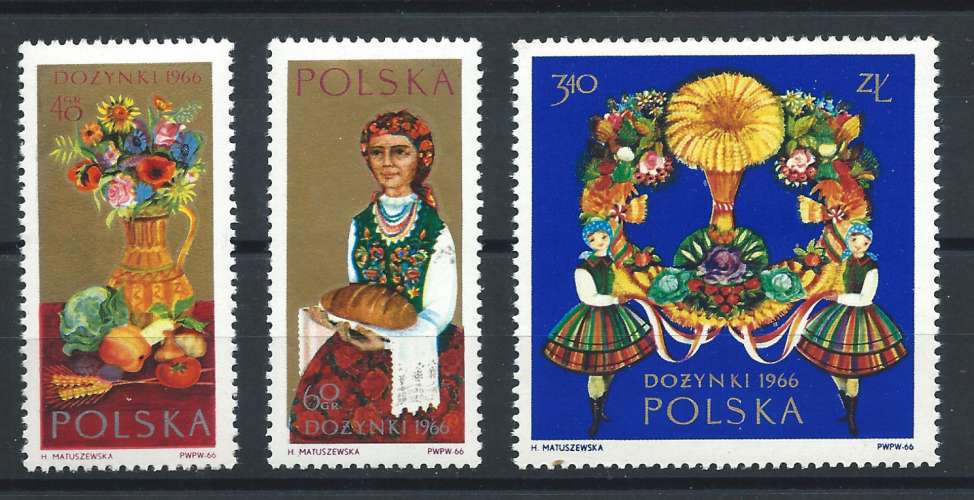 Pologne N°1543/45** (MNH) 1966 - Fête de la moisson