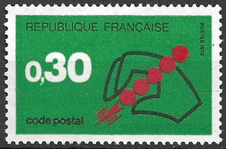 France 1972 Y&T 1719 neuf sans gomme - Code Postal 